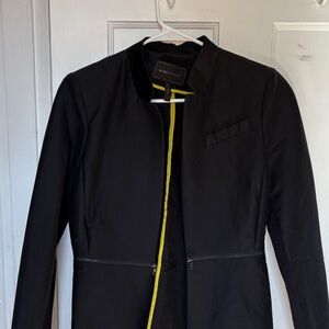 BCBGMaxAzria Women’s Black Jacket/Blazer with Unique Zipper Accents